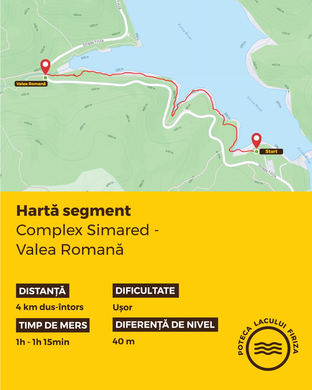 Harta segment Complex Simared - Valea Romană